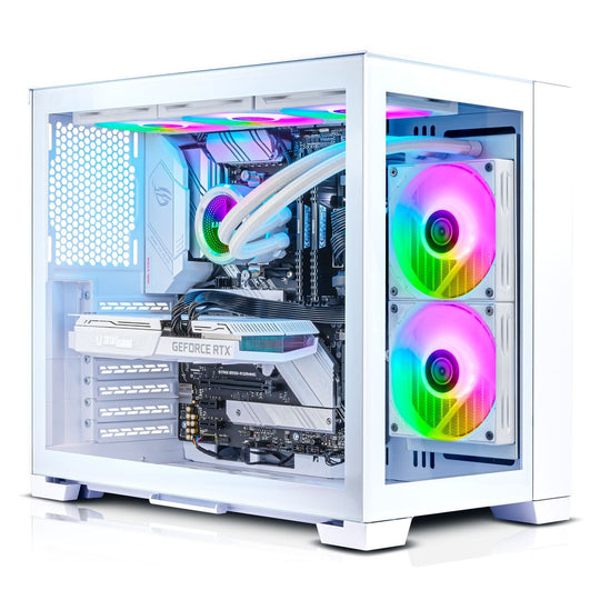 GiGate - Lian Li O11 Mini Snow + 5600X + Gaming PC - AMD Ryzen 5 5600X - NVIDIA RTX 4060 - 16GB DDR4 - 512GB SSD