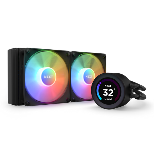 NZXT Kraken Elite 240  Black with RGB fans AIO Cooler - RL-KR24E B1