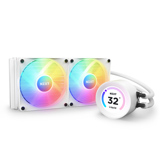 NZXT Kraken Elite 240  White RGB Fans AIO Cooler - RL-KR24E W1