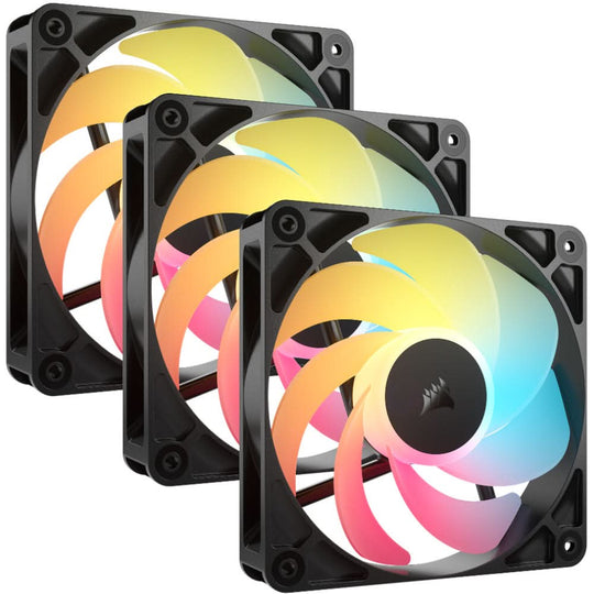 Corsair RS120-R ARGB 120mm Reverse Flow PWM Black Triple Fan Pack