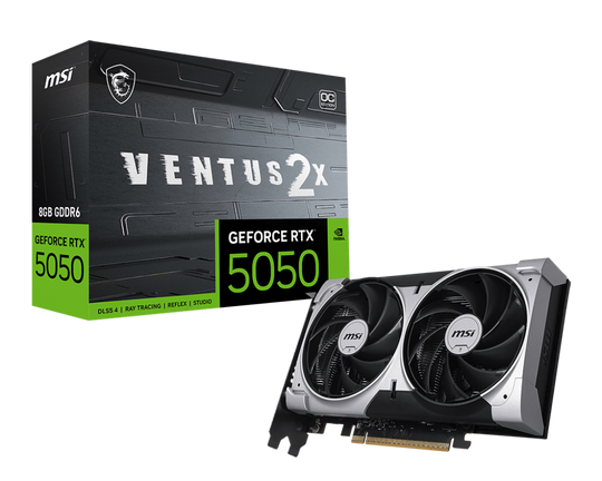 MSI GeForce RTX 5050 Ventus 2X OC 8GB GDDR6 PCI-Express Graphics Card