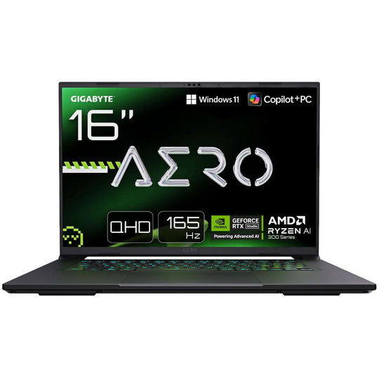 Gigabyte - Aero X16 + Creator Laptop - AMD Ryzen AI 7 350 - RTX 5060 - 16GB RAM - 1TB SSD - 16" QHD+ 165Hz - Windows 11