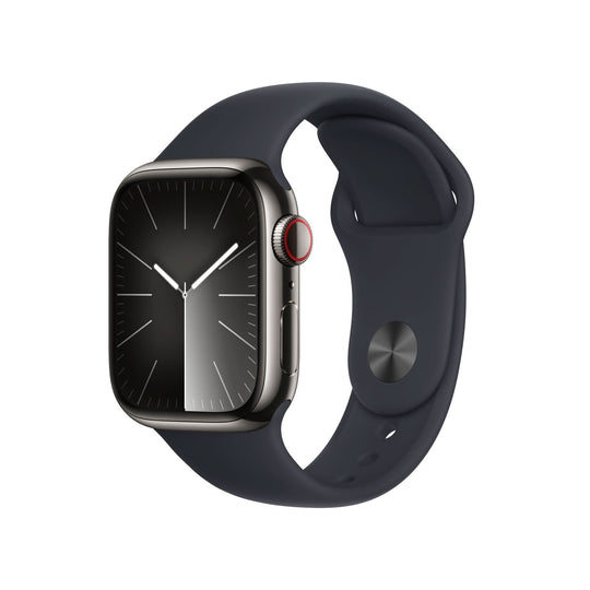 Apple Watch Series 9 41 mm Digital 352 x 430 pixels Touchscreen 4G Graphite Wi-Fi GPS (satellite) MRJ83QA/A
