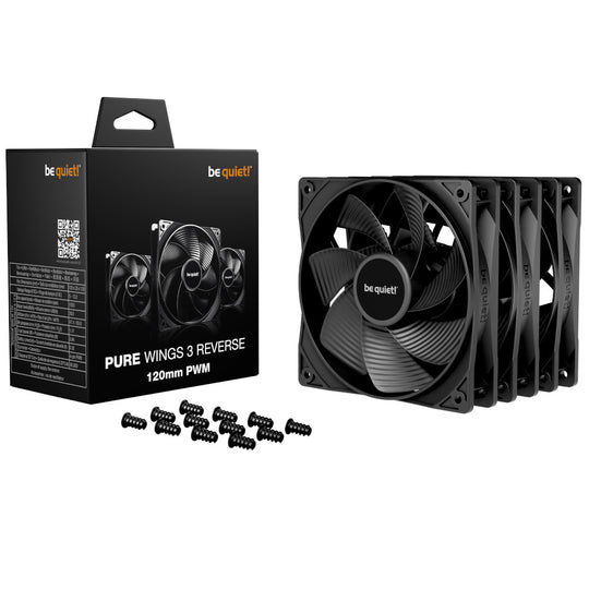 be quiet! Pure Wings 3 PWM Reverse Triple Fan Pack - 120mm
