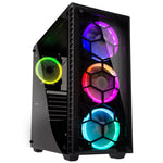 Kolink Observatory Midi Tower RGB Gaming Case - Black Tempered Glass Window
