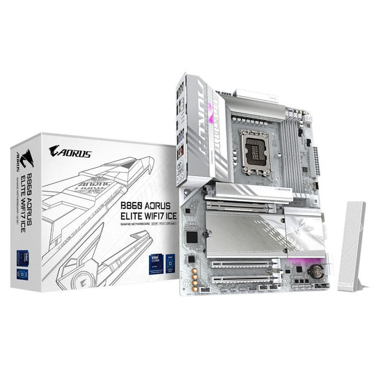 GIGABYTE B860 AORUS ELITE WIFI7 ICE LGA 1851 ATX White Motherboard