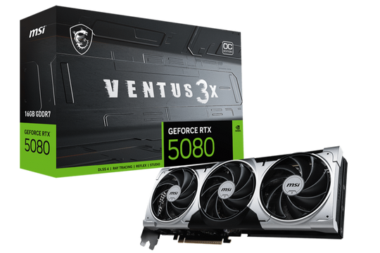 MSI GeForce RTX 5080 16GB VENTUS 3X OC PLUS Graphics Card
