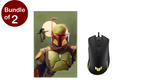 GiGate Bundle,Seagate Game Drive Boba Fett Special Edition External Hard Drive 2TB+ASUS TUF Gaming M3 Gen II Mouse Right-Hand USB Type-C