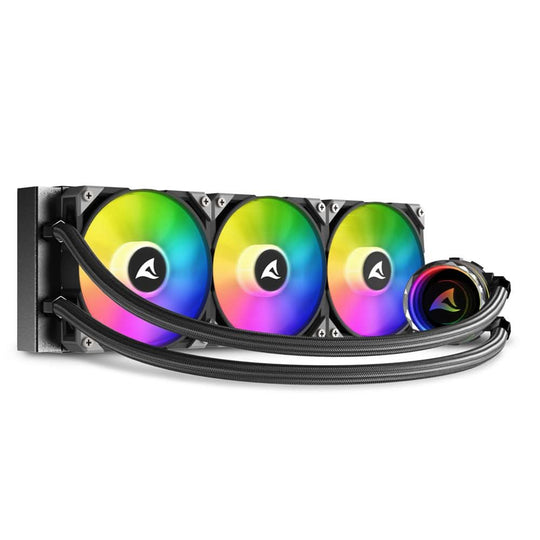 Sharkoon S90 RGB 360mm AIO Liquid CPU Cooler - Black
