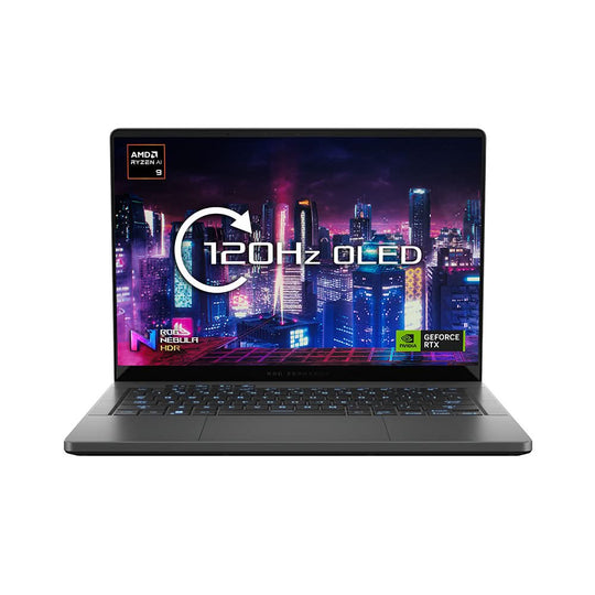 ASUS - ROG Zephyrus G14 + GA403WR-QS085W + Gaming Laptop - AMD Ryzen AI 9 HX 370 - RTX 5070 Ti 12GB - 32GB RAM - 1TB SSD - 14" 3K OLED 120Hz - Windows 11 Home - Grey
