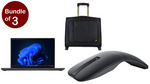 باقة GiGate تضمن لابتوب لينوفو ThinkPad P14s Workstation بمعالج انتل i7 وذاكرة 16 جيجابايت وقرص صلب 1 تيرابايت باللون الأسود، بالإضافة إلى حقيبة تقنية ترولي Tech Air بحجم 15.6 باللون الأسود، و ماوس لاسلكي بلوتوث من DELL باللون الأسود.