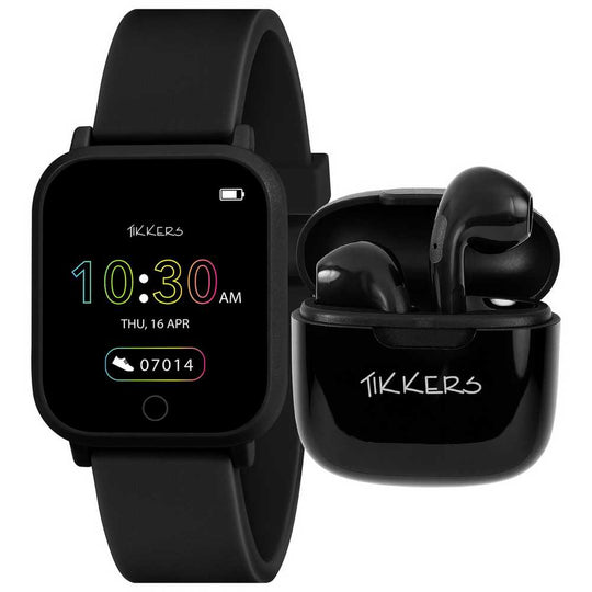 Tikkers Teen Series 10 Black Smart Watch and Earbud Set