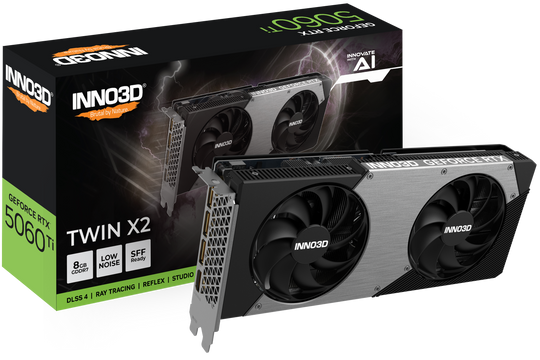 Inno3D GeForce RTX 5060 Ti Twin X2 8GB GDDR7 2572 MHz Graphics Card