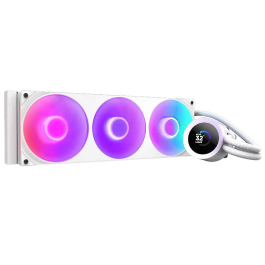 NZXT Kraken Plus 360 RGB AIO CPU Liquid Cooler - 360mm Radiator - White