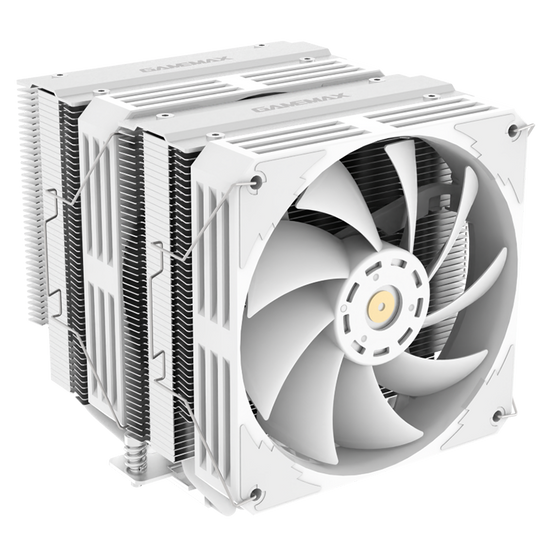 GameMax Twin600 Dual-Tower White CPU Tower Air Cooler PWM Fan 6 Heat Pipes - GMX-TWIN600-WT
