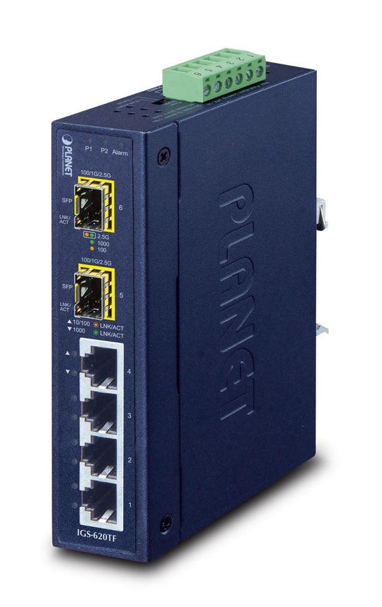 PLANET IGS-620TF network switch Unmanaged Gigabit Ethernet (10/100/1000) Blue