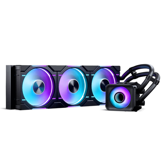 Phanteks Glacier One D30 X2 360mm Black RGB AIO CPU Cooler - 3x D30 Fans - AM5/LGA1851