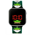 Disney Star Wars Kids Mandalorian Black Silicone Strap Watch