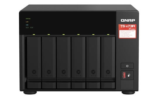 QNAP TS-673A NAS Tower Ryzen Embedded V1500B 8 GB DDR4 48 TB HDD QNAP Turbo System Anthracite