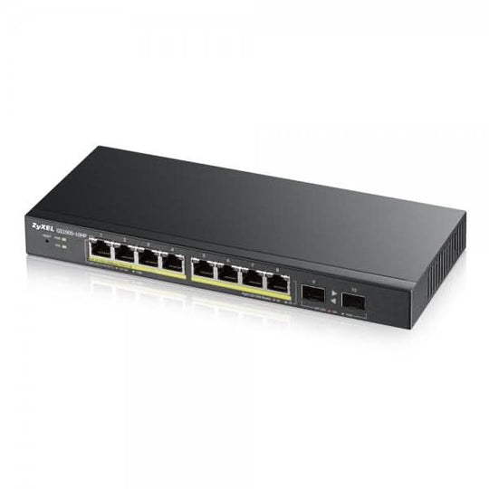 Zyxel GS1900-8HP v3 PoE Managed L2 Gigabit Ethernet (10/100/1000) Power over Ethernet (PoE) Black GS1900-8HP-EU0103F