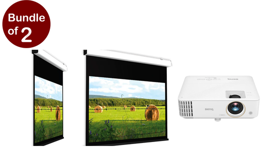 باقة جي جيت,جهاز عرض البيانات بين كيو داتا بروجكتر بدقة (1080q (1920x1080 أبيض+ شاشة عرض عالمية  للسينما المنزلية