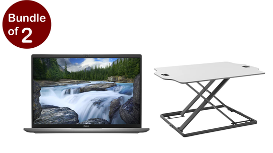 باقة جي جي, لابتوب ديل  لاتيتيود 7740 بمعالج I5-1345U  بشاشة 14 انش FHD  وذاكرة 16جيجابايت  LPDDR5 SDRAM وسعة SSD 512GB ,ويندز 11برورمادي+حامل ديجيتوس المريح لمجموعة وورك ستيشن