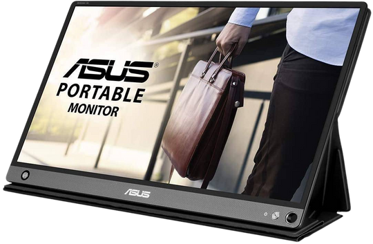 ASUS ZenScreen Go MB16AHP شاشة محمولة مقاس 15.6 بوصة USB من النوع C، FHD (1920x1080)، IPS، بطارية تصل إلى 4 ساعات، حافظة ذكية قابلة للطي، تدوير تلقائي
