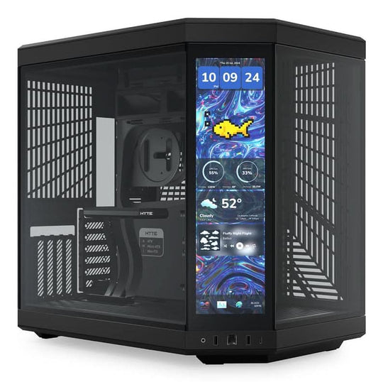 HYTE Y70 Touch Infinite Mid Tower ATX Case Tempered Glass Touchscreen - Black