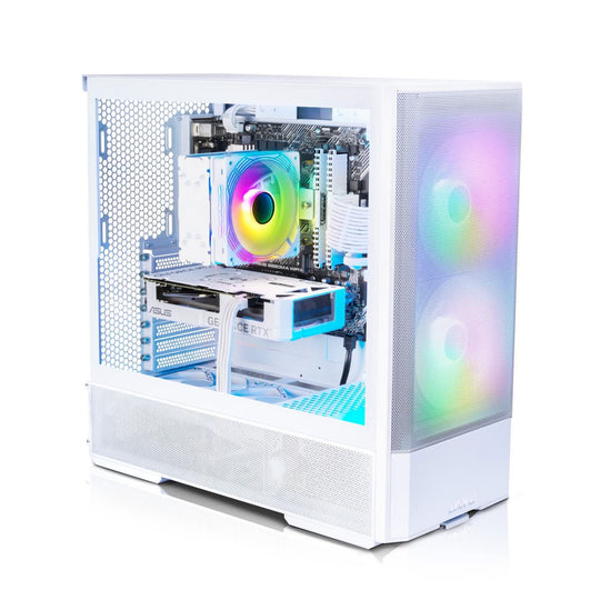 GiGate - Lancool 207 + Ryzen 7 5700X + Gaming PC - AMD Ryzen 7 5700X - RTX 3060 - 16GB RAM - 512GB SSD - White