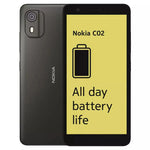 Nokia C02 Mobile Phone, 5.45 Inch, 2GB RAM, 32GB Storage, Dual SIM, 4G - Charcoal