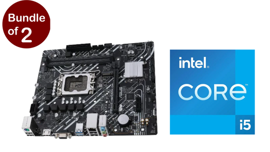 باقة جي جيت, لوحة ام اسوس برايم H610M-K D4 انتل 1700 DDR4+معالج انتل I5-12400F و18 ميجابايت سمارت كاش