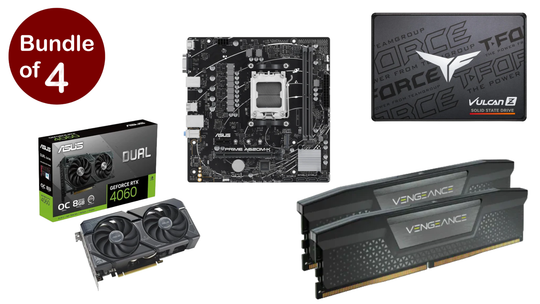 GiGate Bandle,ASUS PRIME Motherboard DDR5+ASUS Dual Graphics Card GeForce 8GB GDDR6+Corsair memory module 16 GB DDR5 5200 MHz+Team Group 2.5" 480 GB Serial ATA III 3D NAND