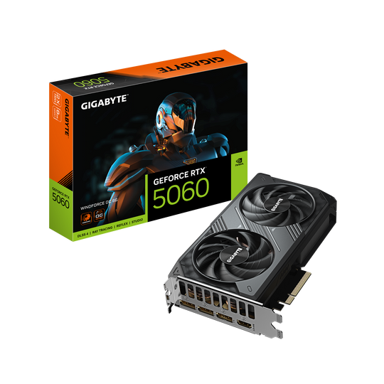 Gigabyte WINDFORCE OC GeForce RTX 5060 8GB GDDR7 2512 MHz