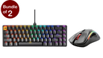 GiGate Bundle, Glorious PC Gaming Race GMMK 2 Compact Tastatur Keyboard USB US English Black + Glorious PC Gaming Race Mouse Right-Hand RF Wireless