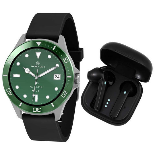 Harry Lime Black Smart Watch And Wireless Earbud Set