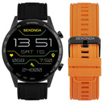 Sekonda Active Plus Black Metal Case Smart Watch Gift Set