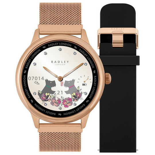 Radley Series 19 Ladies Black Silicone Strap Smart Watch Set