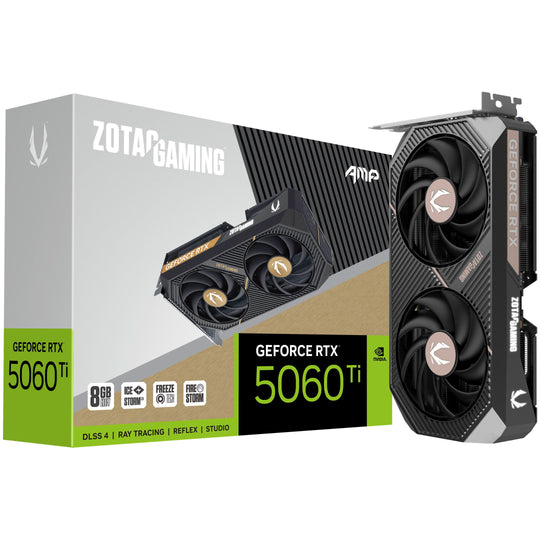 Zotac GeForce RTX 5060 Ti AMP 8GB GDDR7 2632 MHz Graphics Card