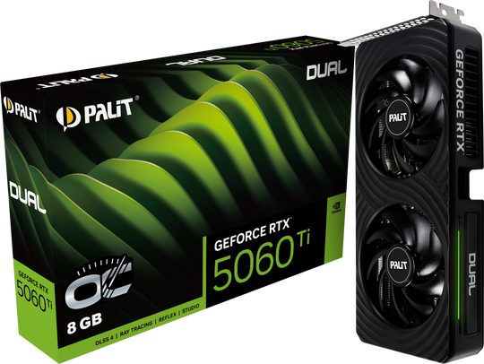 Palit GeForce RTX 5060 Ti Dual OC 8GB GDDR7 PCI-Express Graphics Card