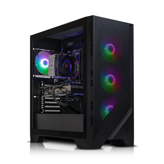 GiGate - 320R Airflow + 7600X + Gaming PC - AMD Ryzen 5 7600X - RTX 5070 Ti - 16GB DDR5 - 512GB SSD - Black