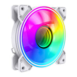 GameMax Infinity 120mm ARGB Dual-Ring Fan - White - GMX-INFINITY-FNW