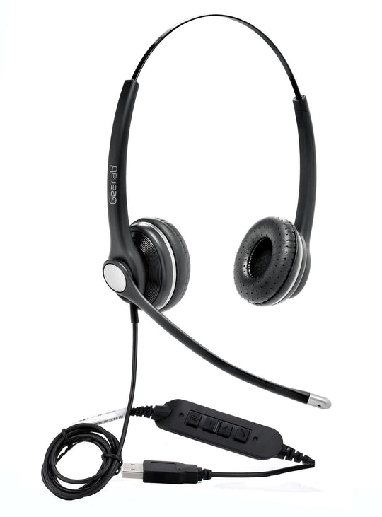 eSTUFF GLB240400 - Wired USB-A Office Headset with Base Station - Black