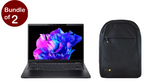 GiGate Bundle, Acer, TravelMate P6 TMP614-53-TCO-557Y, Laptop, WUXGA Intel Core i5 16GB LPDDR5 SDRAM 512GB SSD Win 11 Pro 14"Inch Black+ Tech Air Notebook Case 43.9 Cm 17.3"inch Backpack Case Black