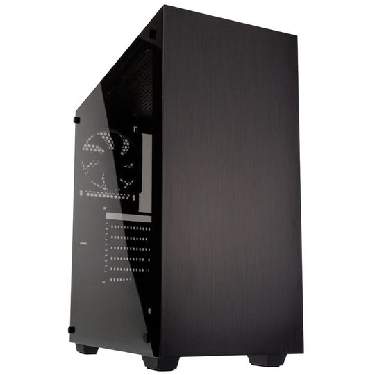 Kolink Stronghold Midi Tower Gaming Case - Black Tempered Glass Side Window