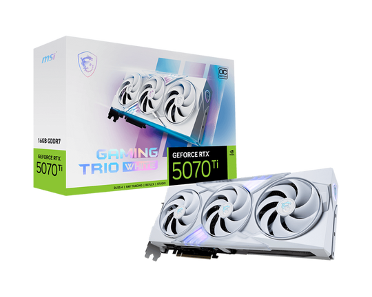MSI GeForce RTX 5070 Ti Gaming Trio OC White 16GB GDDR7 2572 MHz