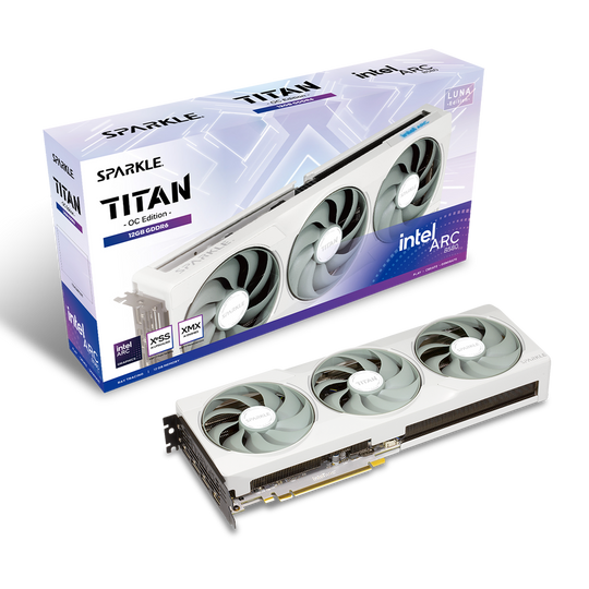 Sparkle Intel ARC B580 TITAN Luna OC 12GB GDDR6 Graphics Card