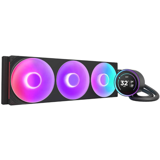 NZXT Kraken 420 Elite V2 RGB AIO CPU Liquid Cooler - 420mm Radiator - Black