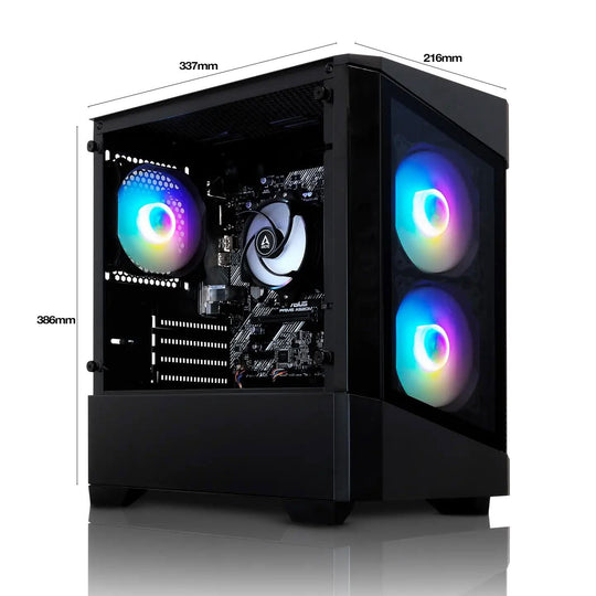 GiGate - Level UP + 8500G + Gaming PC - AMD Ryzen 5 8500G - Radeon 740M - 16GB DDR5 - 512GB SSD - Black