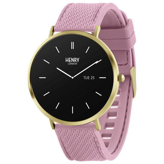 Henry London HD Ultra Slim Amoled Pink Strap Smart Watch