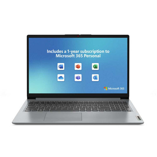 Lenovo - IdeaPad 1 + 82LX00C2UK + Laptop - Intel Pentium N6000 - UHD Graphics - 4GB RAM - 128GB eMMC - 15.6-inch FHD - Windows 11